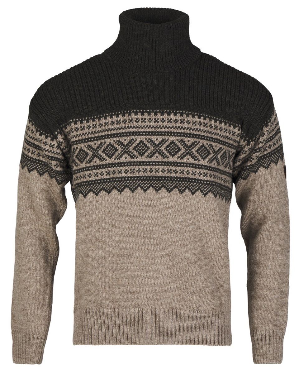 Marius by Bråtens Woman turtleneck - Beige/green