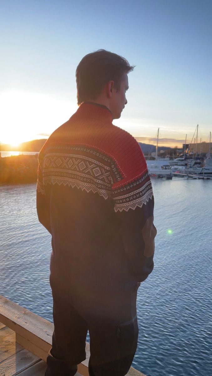 Marius by Bråtens Unisex jacket - Navy/red/offwhite