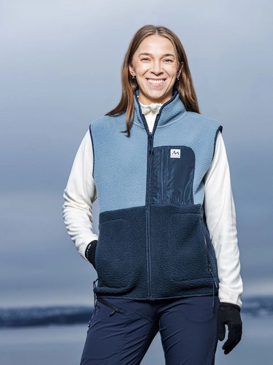 Uvdal fleecevest dame Gråblå/Marine