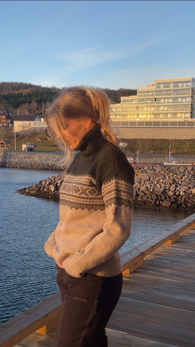 Marius by Bråtens Woman turtleneck - Beige/green